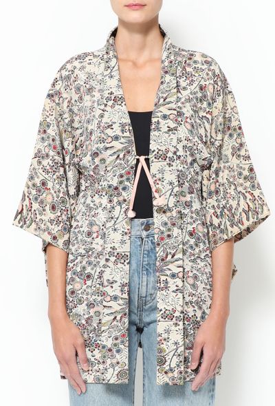 World Treasures Authentic Botanic Jacquard Kimono - 1