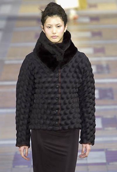 Issey Miyake Cratered Faux Fur Jacket Ensemble, F/W 2000 - 2