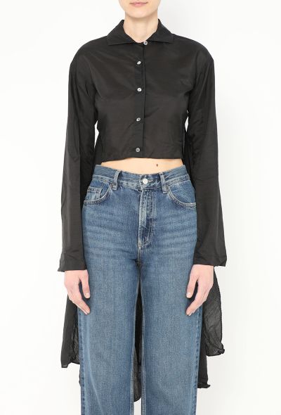 Romeo Gigli '90s Silk Train Cropped Top - 2