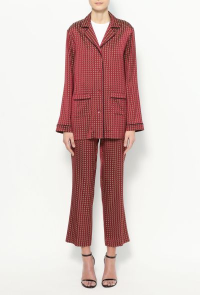 Etro Graphic Print Satin Red Ensemble - 2