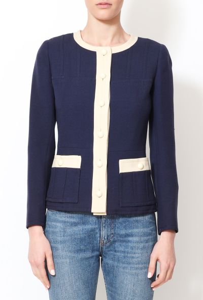 Jean Patou '60s Bicolor Tailored Piqué Jacket - 2