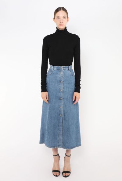 Miu Miu Denim A-Line Skirt - 1
