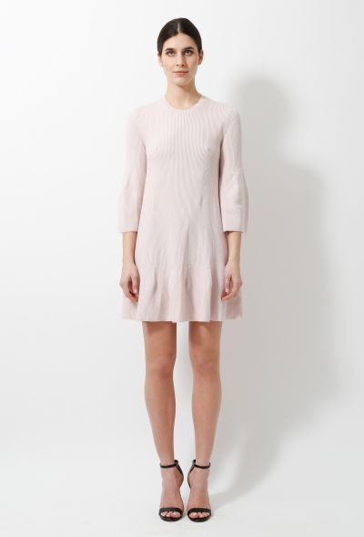 Alexander McQueen Cashmere Blend Ribbed Flared Dress - 2
