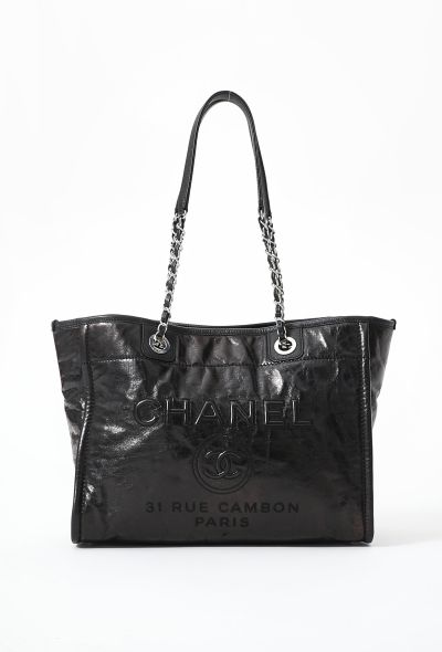 Chanel Patent Small Deauville Tote Bag - 1