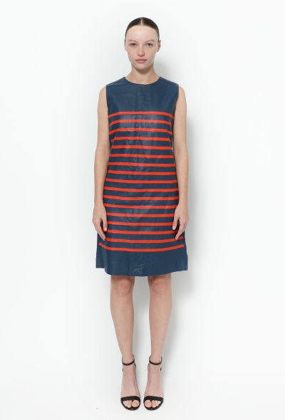 Louis Vuitton S/S 2014 Striped Leather Dress - 1
