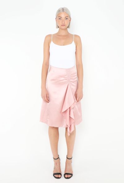Gucci 2004 Ruched Charmeuse Skirt - 1