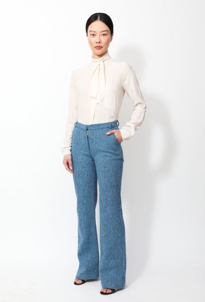 House Of Holland Herringbone Wool Trousers - 1