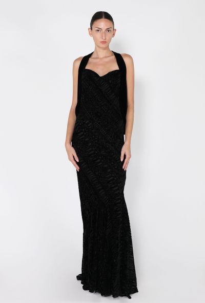 Alexander McQueen Velvet Devoré Corset Gown, 2004 - 2