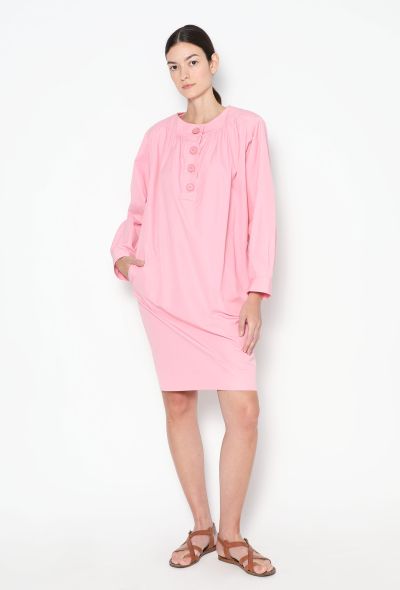 Saint Laurent Vintage Pleated Cotton Dress - 2