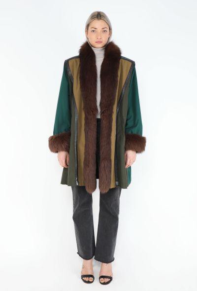 Saint Laurent '80s Tonal Shearling Coat-Lined Fur Coat - 2