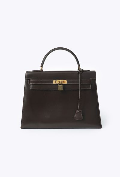 Hermès Rare 1957 Marron Box Kelly Sellier 32 - 1