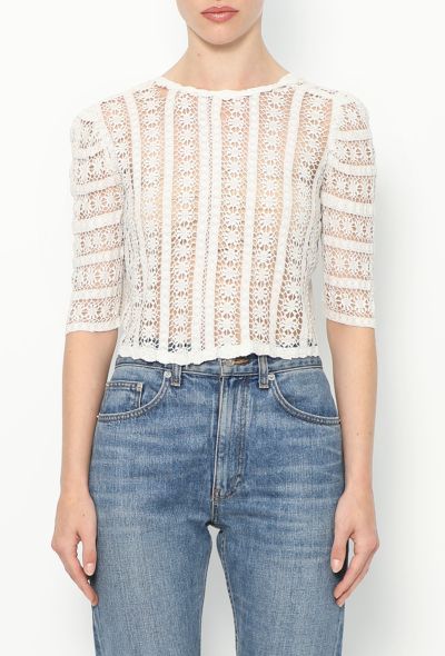 Antique 1920s Crochet Cotton Top - 1