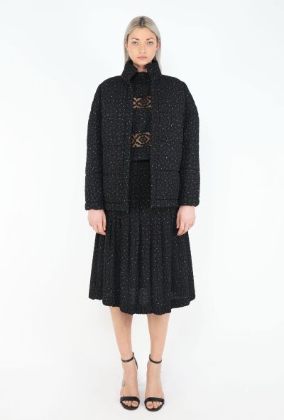 Chloé RARE Fall 1996 Printed Lace Dress Ensemble - 2