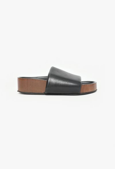 Céline 2014 Platform Wooden Slides - 1