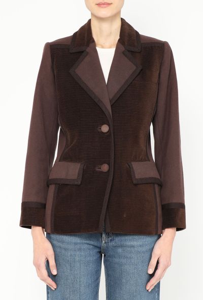 Saint Laurent F/W 1988 Corduroy Trim Blazer - 1
