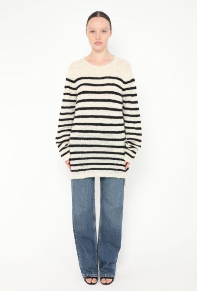 The Elder Statesman Cashmere Sweater White stripes - 2