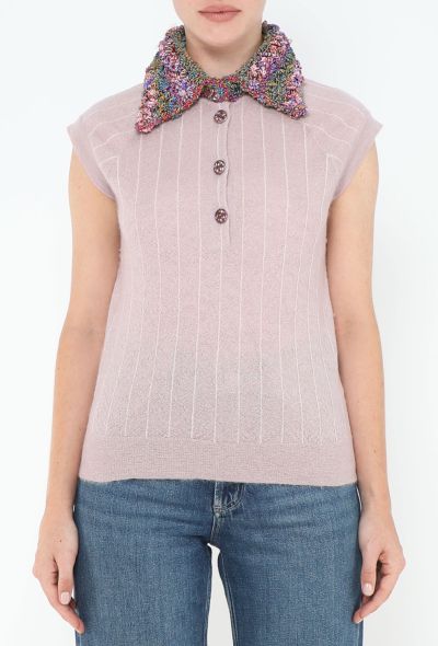 Chanel S/S 2015 Bouclé Cashmere Top - 1