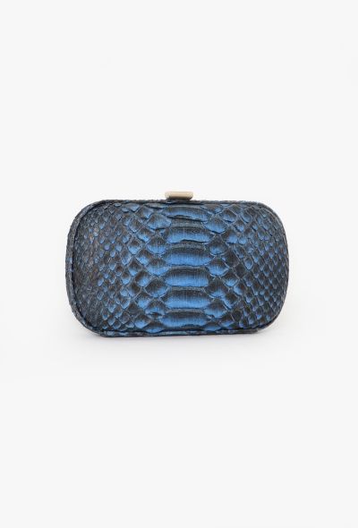 Bottega Veneta Blue Python Clutch - 2