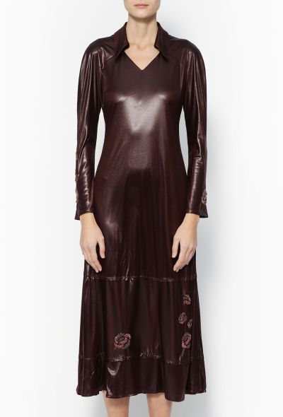 Alexander McQueen Rare Late '90s Floral Embroidered Dress - 2