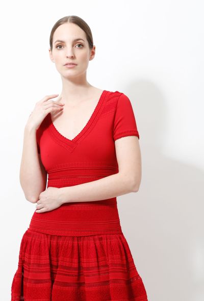 Alaïa Textured Ruffled Dress - 1
