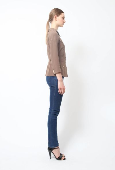 Louis Vuitton Gold Button Silk Blouse - 2