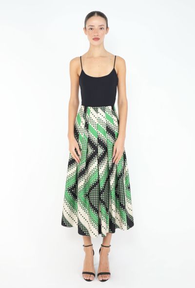 Gucci Resort 2021 Graphic Silk Skirt - 1