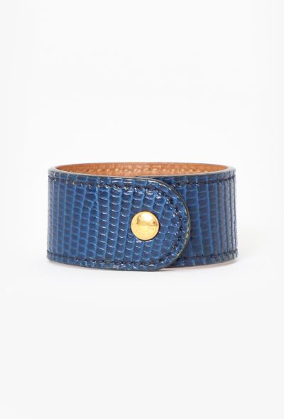 Hermès Vintage Clou Médor Lizard Bracelet - 2