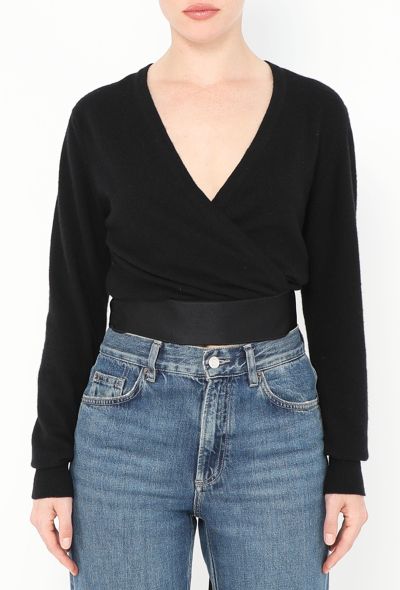 Chanel Vintage Cashmere Wrap Sweater - 1