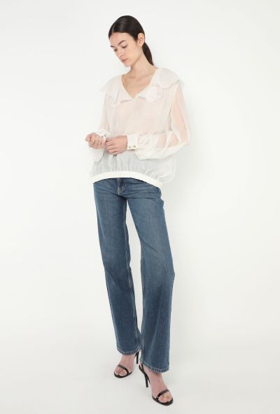 Chanel 2019 Ruffled Chiffon Blouse - 2