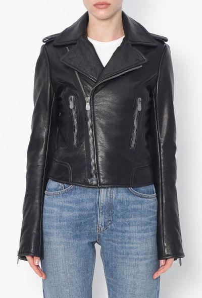 Balenciaga Classic Lambskin Biker Jacket - 1