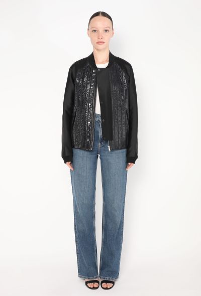 Balenciaga Patent Ribbed Bomber Jacket - 2