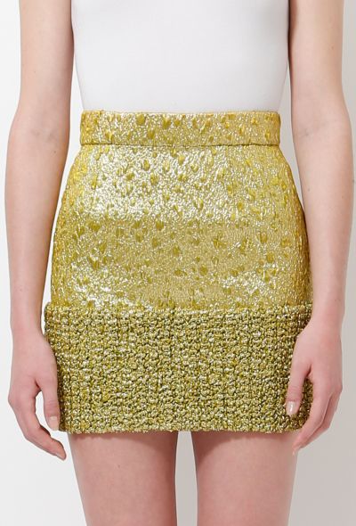 Balenciaga Textured Metallic Skirt - 1