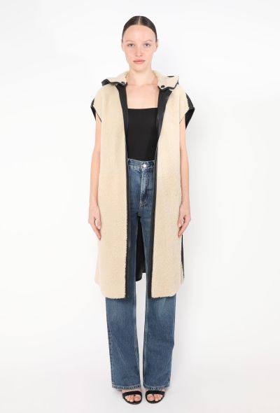 Céline Fall 2010 Shearling Hooded Vest - 2