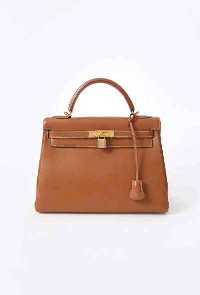 Hermès Rare Vintage Gold Chamonix Kelly Retourné 32 - 1