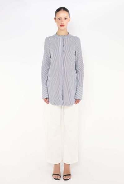 Céline Pinstripe Bib Tunic Shirt - 2