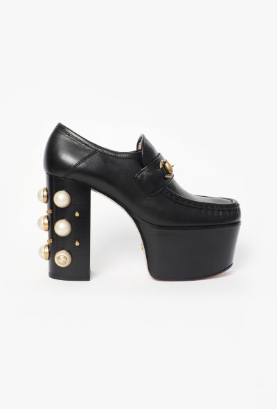 Gucci Vegas Pearl Platform Loafers – Black (2018) - 1