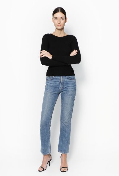 Balenciaga 2003 Le Dix Ribbed Knit Sweater Black - 2