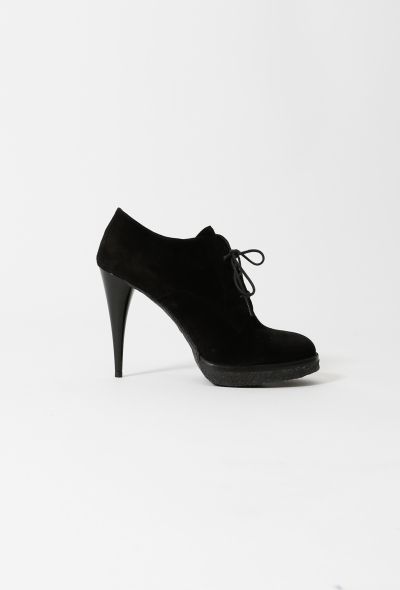 Balenciaga Lace-Up Suede Booties - 1