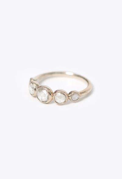 Vintage Fine Jewelry Fred Leighton 18K White Gold & Rose-Cut Diamond Ring - 2