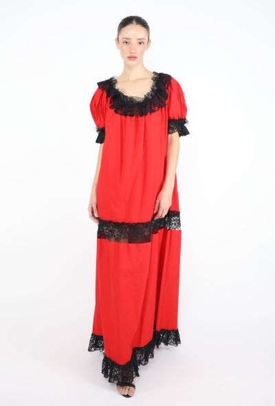 Saint Laurent STUNNING 1977 Chantilly Lace Gitane Dress - 1
