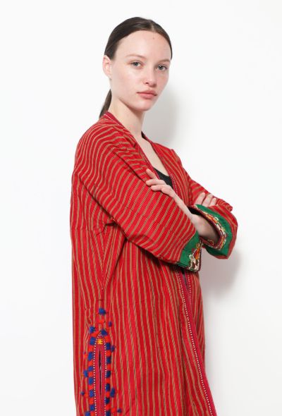 World Treasures Authentic 1940s Afghan Embroidered Patchwork Kaftan - 2