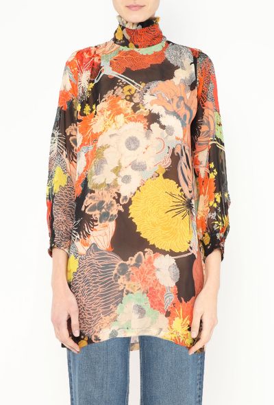 Dries Van Noten S/S 2017 Printed Chiffon Tunic - 1
