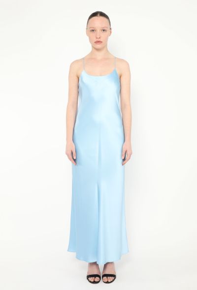 Refine Carolyn Silk Slip Dress Blue - 1