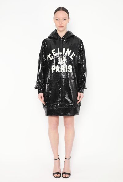 Céline 2022 Iridescent Sequin Varsity Hoodie - 1