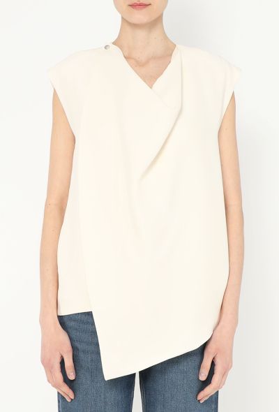 Céline Asymmetrical Draped Wrap Top - 1
