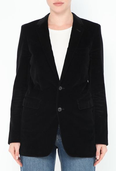 Saint Laurent S/S 2015 Tailored Velvet Blazer - 1