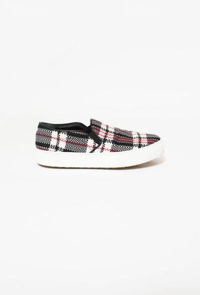 Céline Checkered Canvas Sneakers - 1