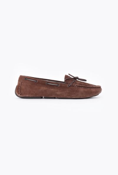 Bottega Veneta Suede Intrecciato Mocassins - 2