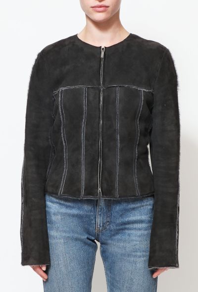 Chanel F/W 1999 Suede Shearling Jacket - 1