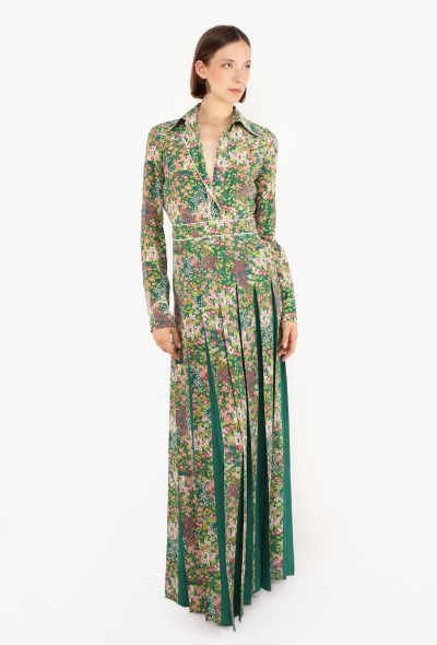 Gucci Pleated Floral Silk Maxi Dress, F/W 2016 - 1